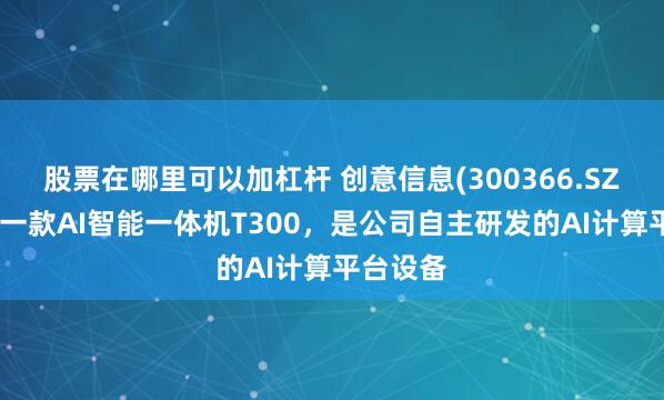 股票在哪里可以加杠杆 创意信息(300366.SZ)研发了一款AI智能一体机T300，是公司自主研发的AI计算平台设备