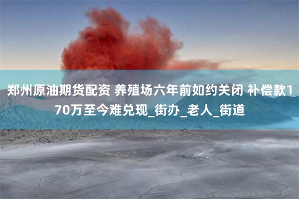 郑州原油期货配资 养殖场六年前如约关闭 补偿款170万至今难兑现_街办_老人_街道